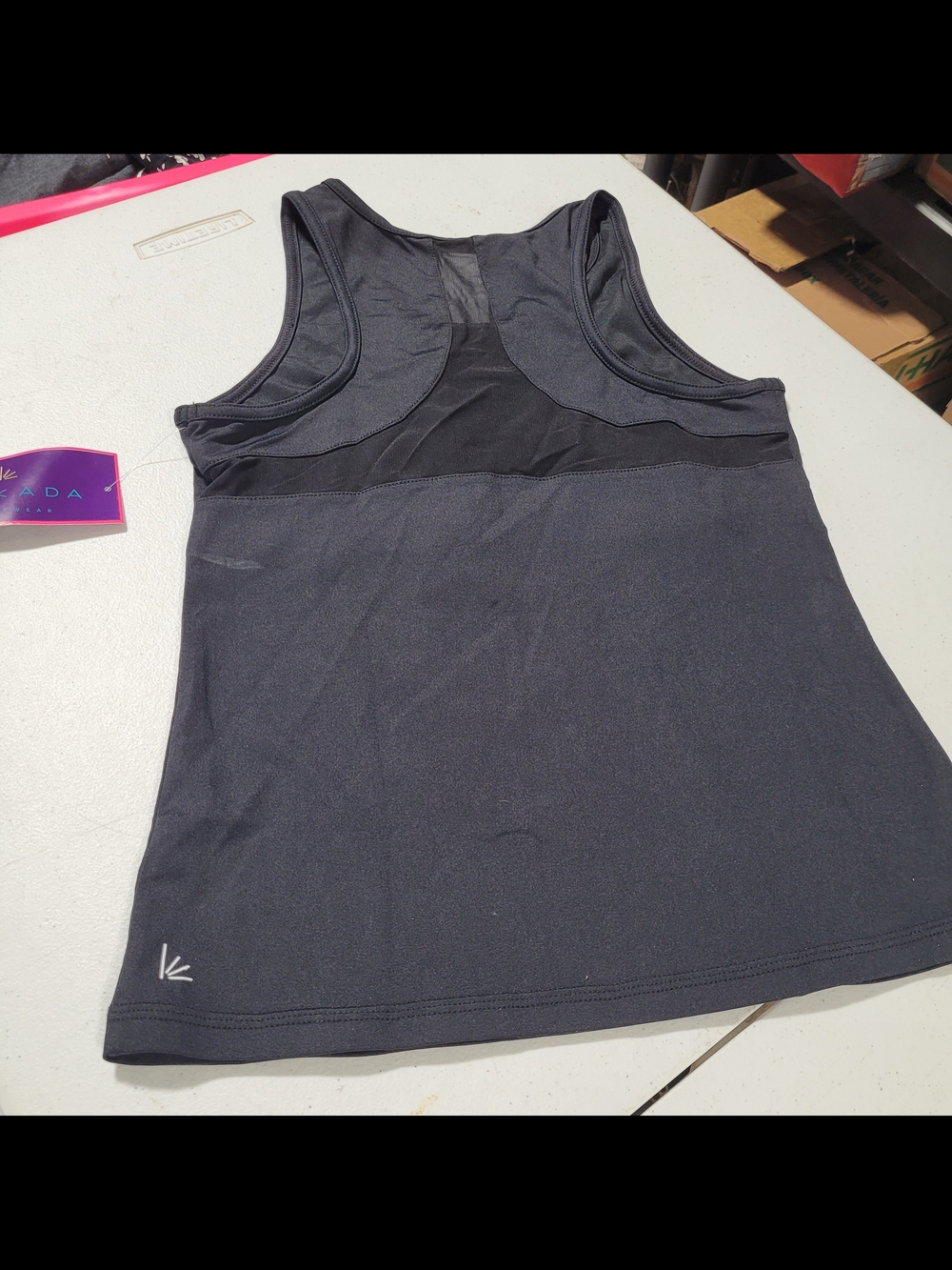 Girls' Black Tank Top - Soft Everyday Layer - Picture 4 of 4